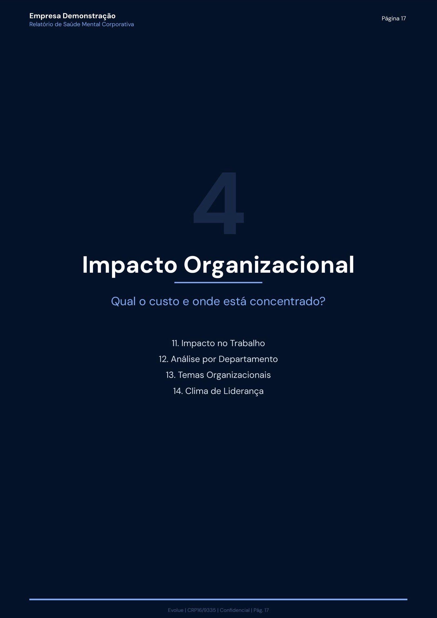 Relatório - Impacto Organizacional